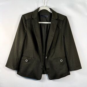 The Limited Olive Tweed Blazer